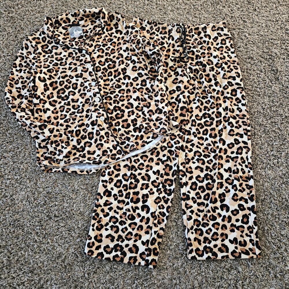 PJ Couture Leopard Pajamas Womans Medium
